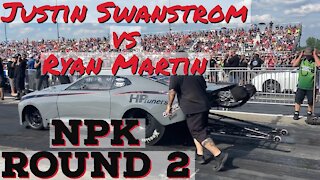 Street Outlaws 2021 No Prep Kings - Hebron, OH: Ryan Martin vs Justin Swanstrom, Round 2