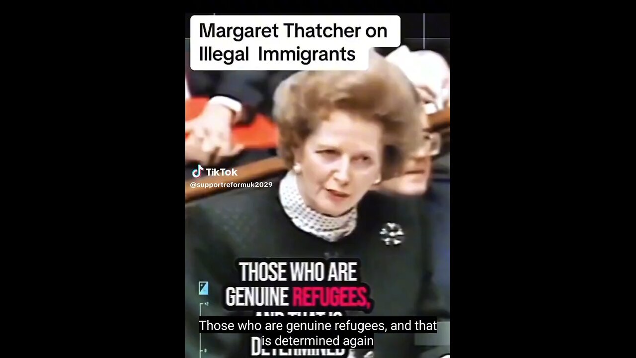 Margaret Thatcher Speaks Out Against Illegal Immigration!