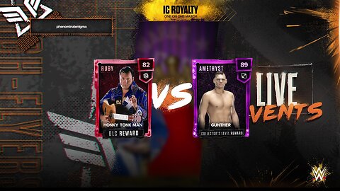 WWE 2k24 My Faction Live Event IC Royalty Honky Tonk Man vs Gunther