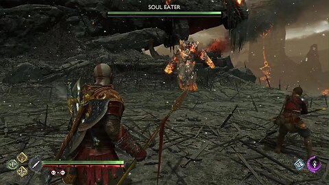 God of War Ragnarök Kratos vs Surtr's Soul Eaters Give Me God of War