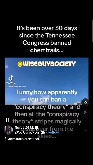 Chemtrails Banned in Tennessee, No Chemtrails Seen in 30+ days