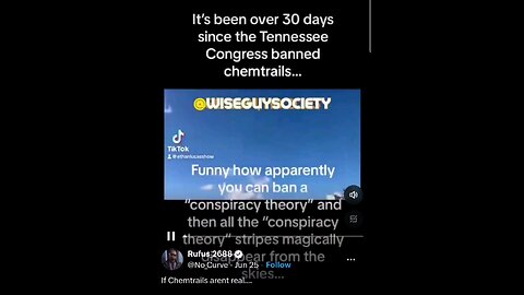 Chemtrails Banned in Tennessee, No Chemtrails Seen in 30+ days