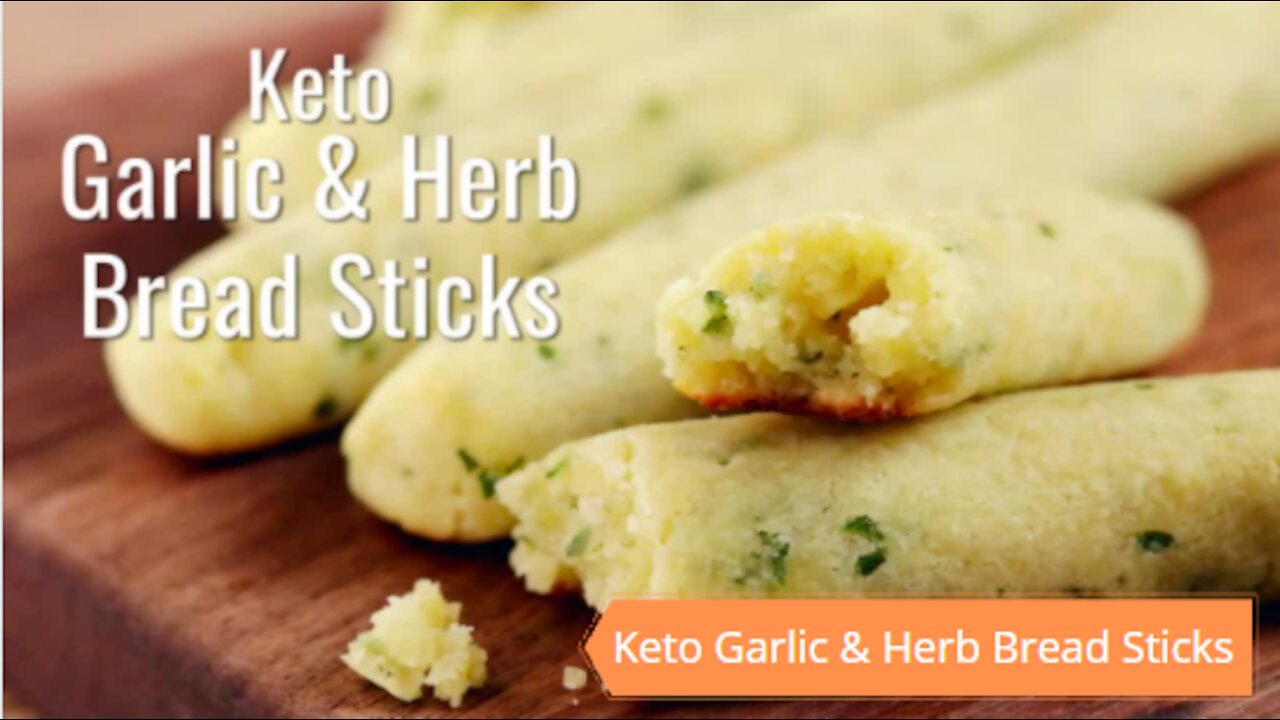 Keto Garlic & Herb Bread Sticks Recipes #Keto #Recipes