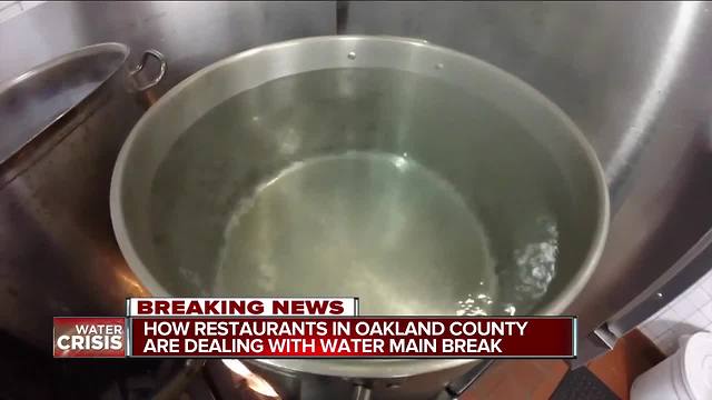 How restaurants in Oakland County are dealing with water main break