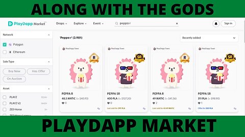 Along With the Gods - Como vender o NFT ganho no airdrop da DappRadar