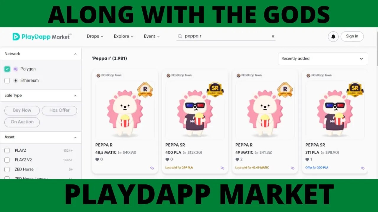 Along With the Gods - Como vender o NFT ganho no airdrop da DappRadar