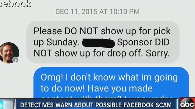 Detectives warn about possible Christmas presents and Facebook donations througn non chartiable businesses.