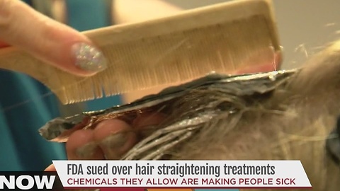 FDA sued over hair straightening treatments