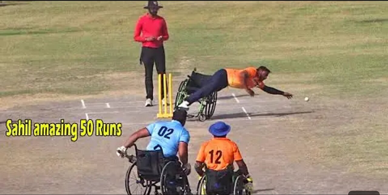 GREAT FIFTY Knovked by Sahil [ Wheel Chair Cricket ]