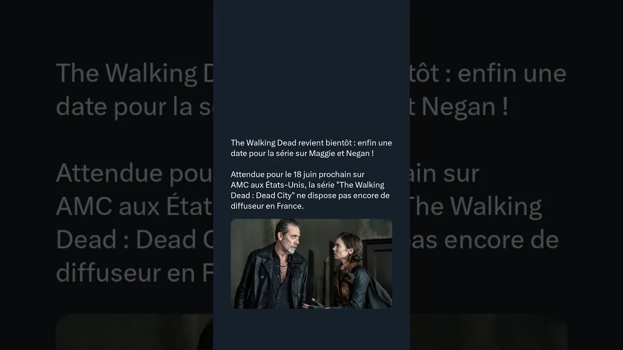 la série "The Walking Dead : Dead City" ne dispose pas encore de diffuseur en France.