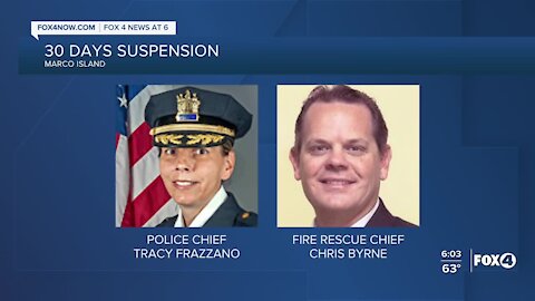 30 day suspension for Marco Police and Fire Chiefs