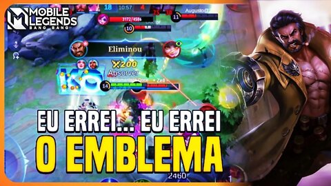 FIZ O EMBLEMA ERRADO NO ROGER E ME FERREI MUITO KKKKKKKKKKK | MLBB