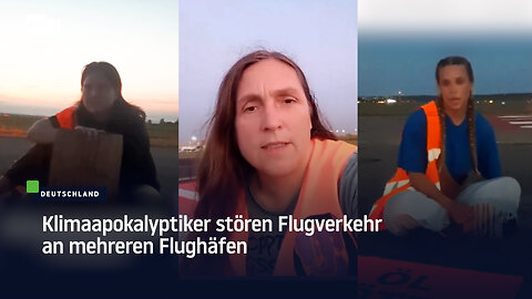 Klimaapokalyptiker stören Flugverkehr an mehreren Flughäfen