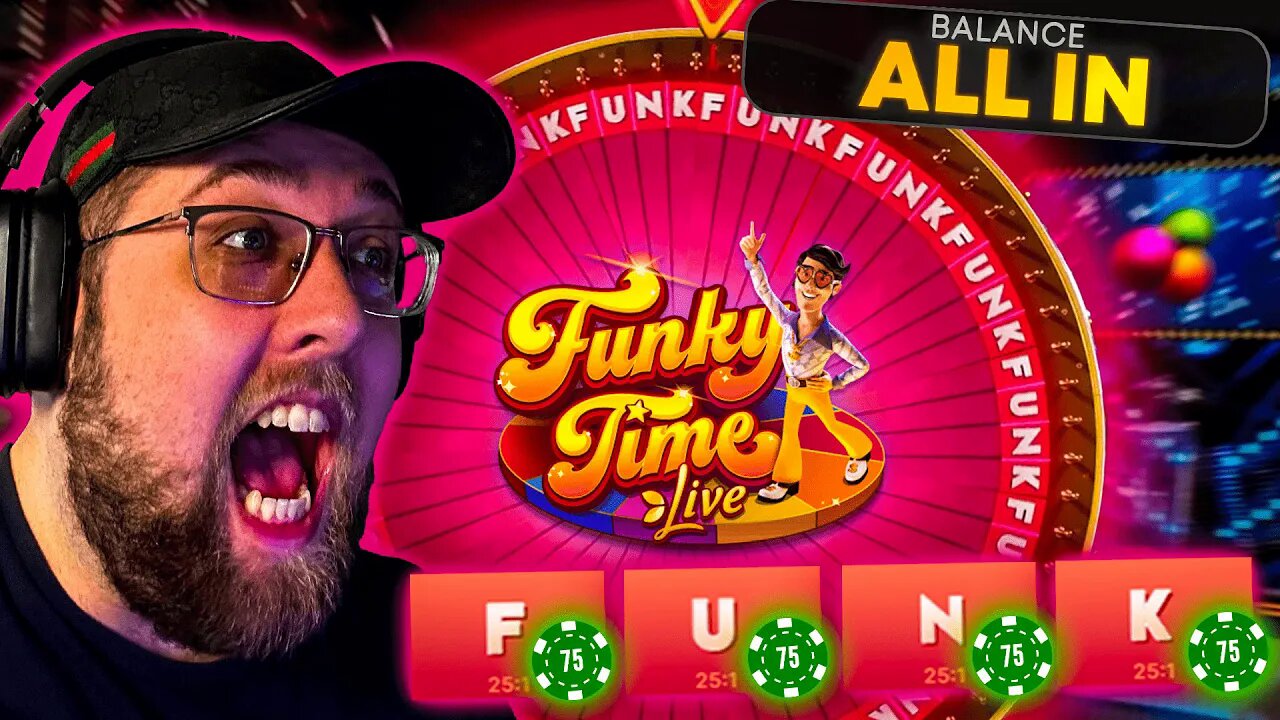 BIG WIN FROM ALL IN BET ON FUNKY TIME GAME SHOW!