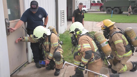 Firefighting training at Alpena CRTC during NS21