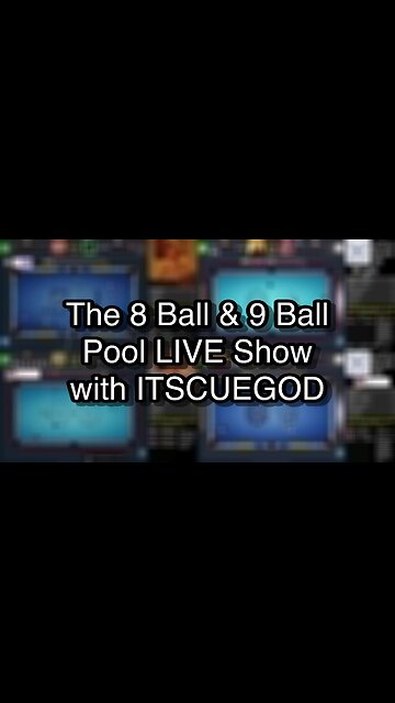 The 8 Ball & 9 Ball Pool LIVE Show with ITSCUEGOD