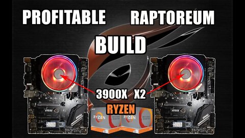 Profitable Raptoreum CPU MINING Rig Build 3900x X2