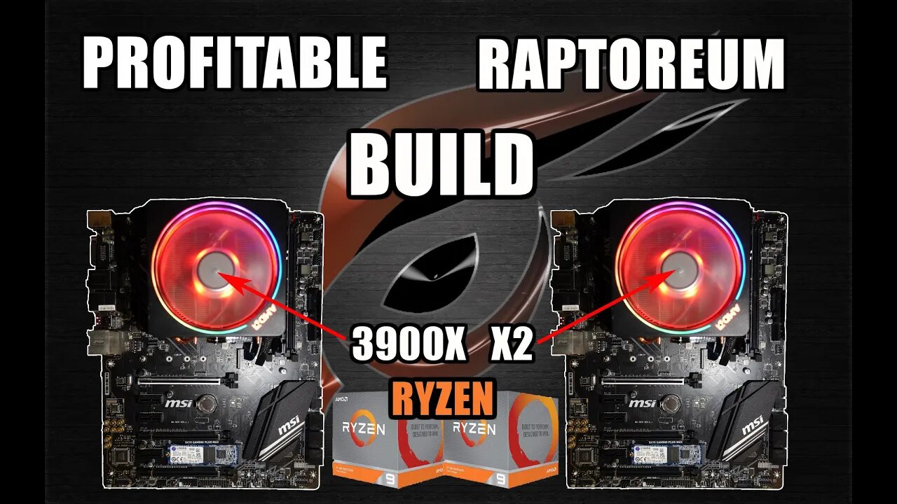 Profitable Raptoreum CPU MINING Rig Build 3900x X2