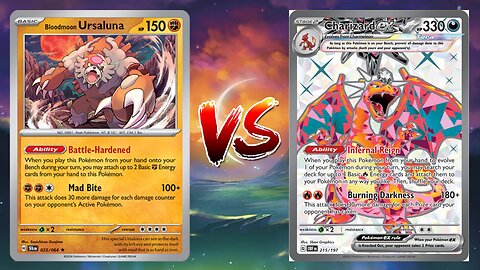 Pokemon TCG Live Bloodmoon Ursaluna Hisuian Overqwil VS Charizard EX Pidgeot EX!!
