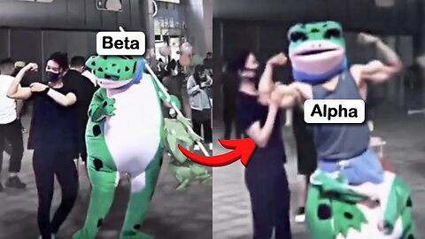 Man goes BETA to ALPHA in 13 seconds..