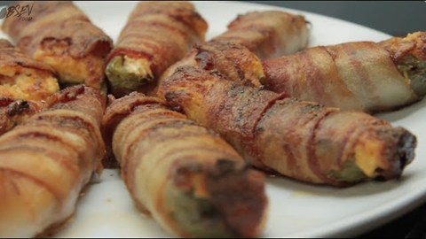 Bacon Wrapped Buffalo Jalapeno Poppers
