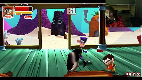 Rico The Penguin VS Chum Chum The Sidekick In A Nickelodeon Super Brawl 2 Battle With Commentary