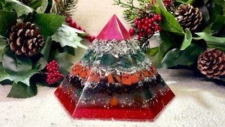 Ascension Orgonites Pyramid - CHRISTMAS Special Edition