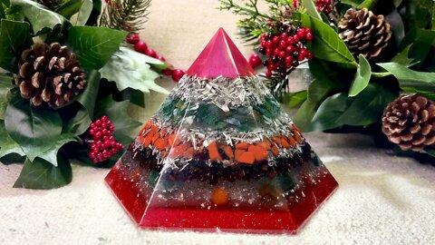 Ascension Orgonites Pyramid - CHRISTMAS Special Edition