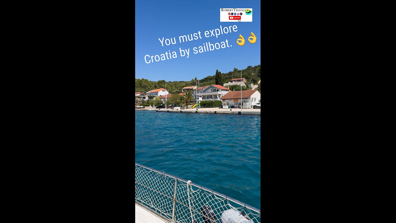 You must explore Croatia by sailboat. 👌👌#croatia #yacht #sailboat #RobertTraveler