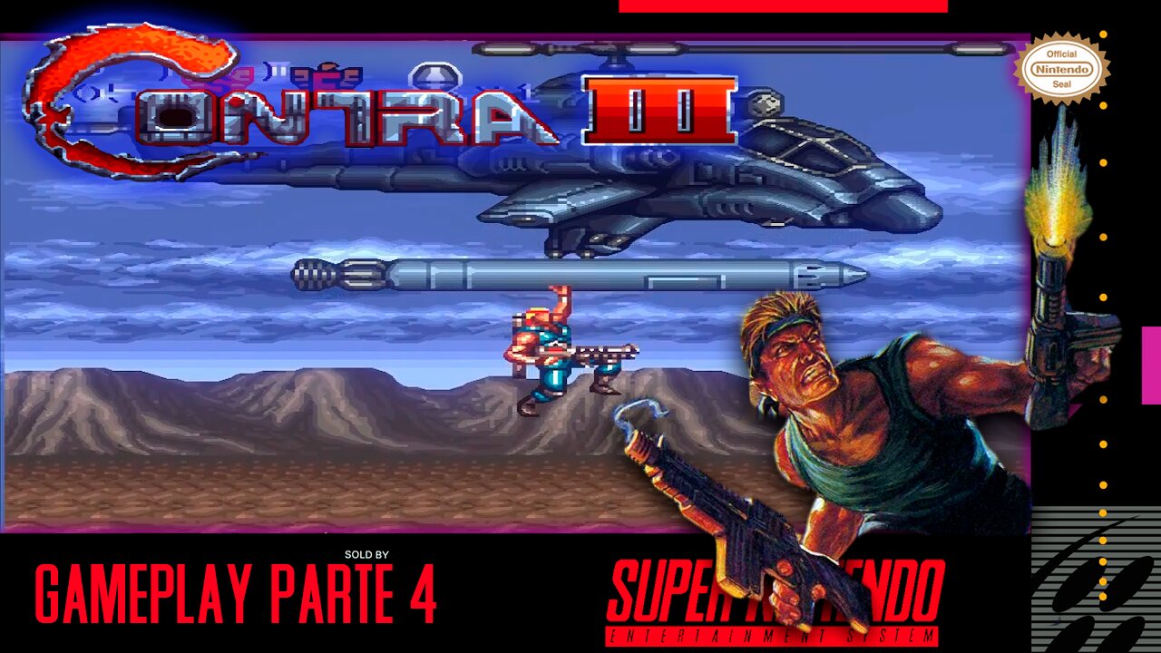 Contra III: The Alien Wars PARTE 4 || 720P + 60FPS + SHADERS || #snes