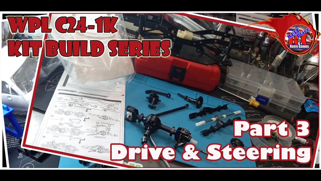 WPL C24-1K Kit Build Series - Part 3 - Drive, Steering