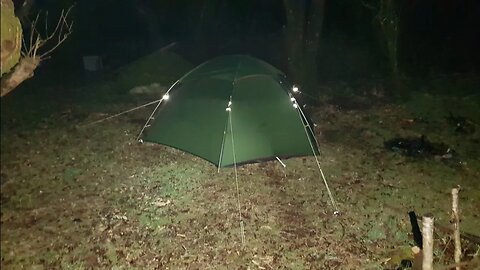 Night vlog in the cloud peak 2 tent . in the winds and rain. 22nd March 2023