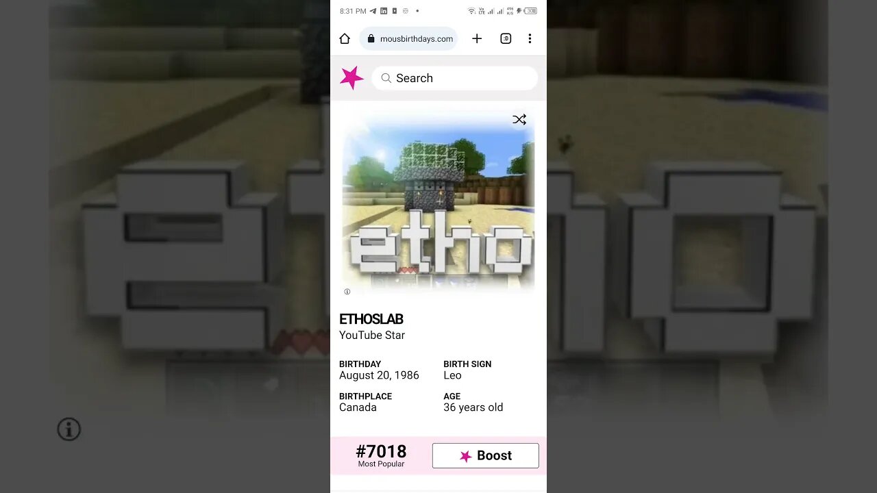 HAPPY 36 BIRTHDAY ETHOSLAB YouTube Star