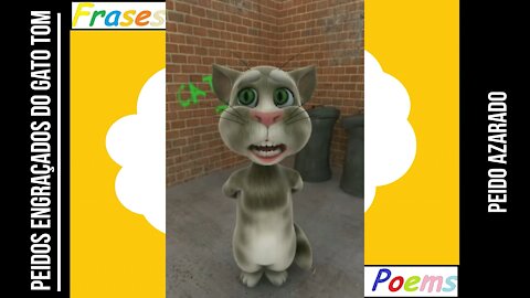 Peidos engraçados do gato tom: Peido azarado, ele tem tanto azar... [Frases e Poemas]