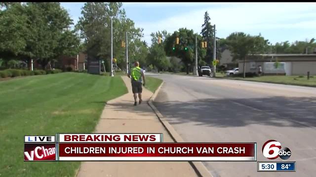 Children injured in church van crash