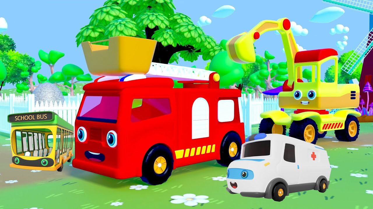 Wheels on the Bus Dance Party - Fun Cars Cartoons,Truck For Kids, Learn Car colors - Nursery Rhymes