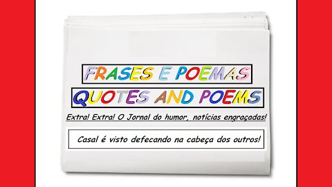 Notícias engraçadas: Casal é visto defecando na cabeça dos outros! [Frases e Poemas]