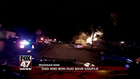 Man rescued by good Samaritans when garage catches fire