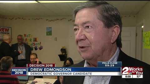 Drew Edmondson braced for close race, long night