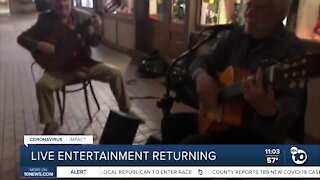 Live entertainment returning