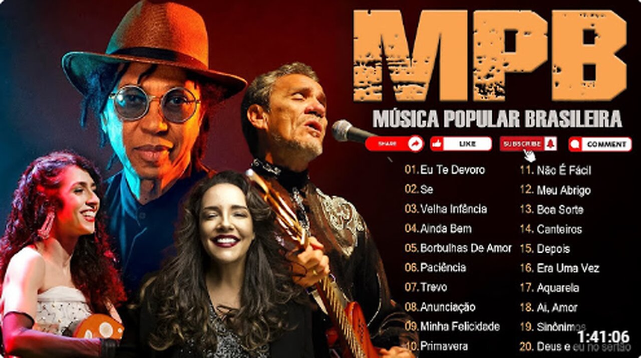 Acoustic MPB for Barzinho - Brazilian Popular Music - Djavan, Marisa Monte, Alceu Valenca