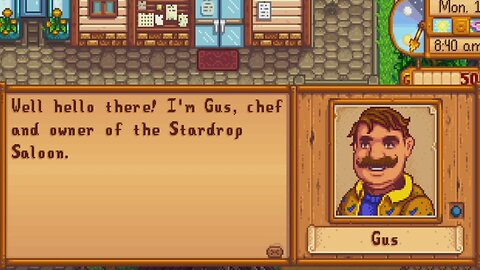 Gus' Introduction - Stardew Valley Characters #7