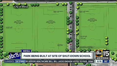 Park, community center set to open at site of former school in Mesa