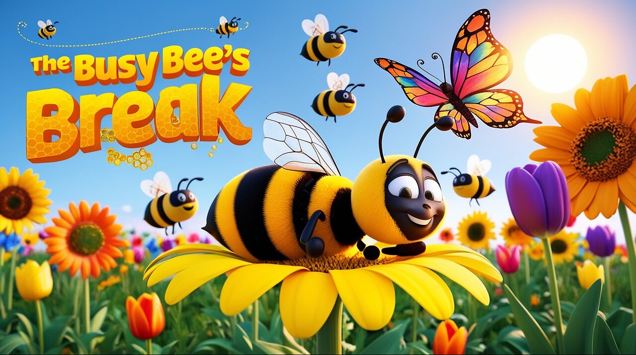 The Busy Bee’s Break | A Moral Story for Kids about Hard Work and Rest