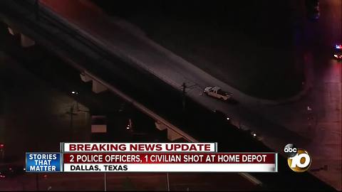 2 police officers, 1 civilian shot at Home Depot