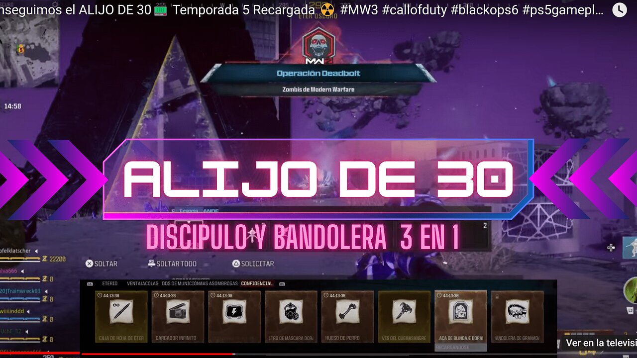 Conseguimos el ALIJO DE 30👈!!! BANDOLERA Y DISCIPULO 📟 Temporada 5 Recargada ☢️ #MW3 #callofduty