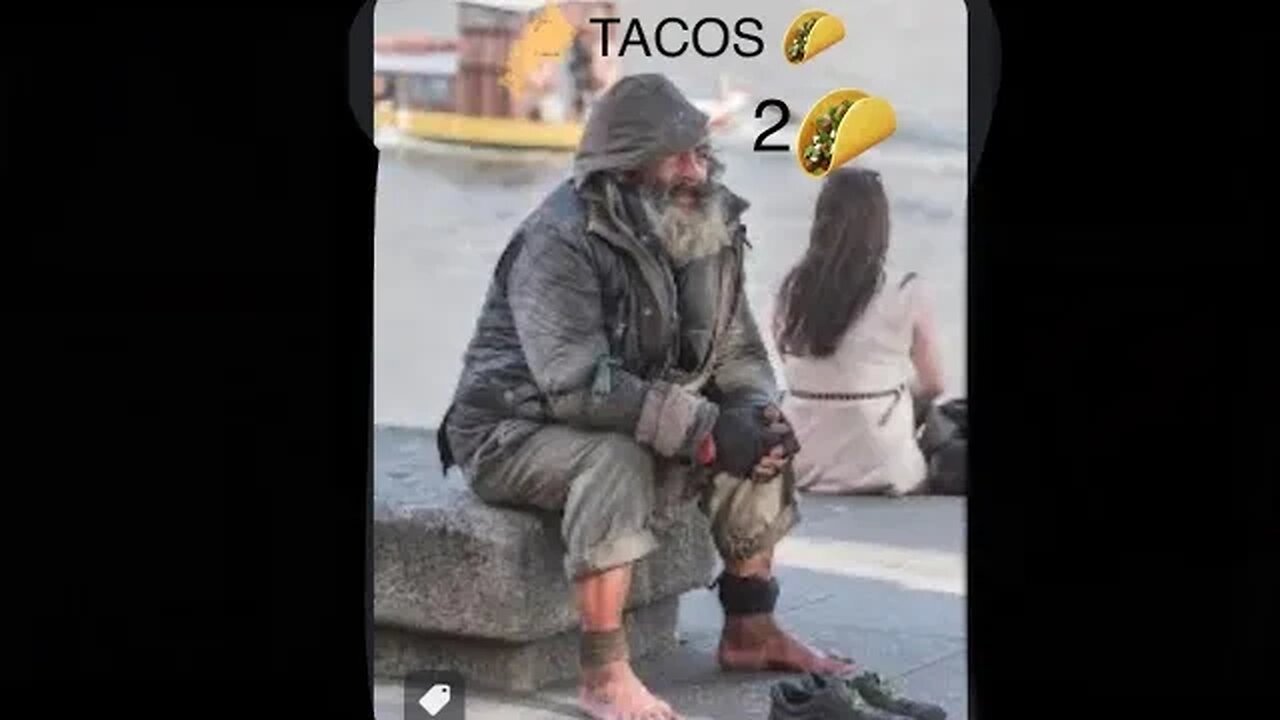 👮♂️HOMELESS 👮♂️GETS CHARGED FOR 2 TACOS🌮 🌮 . in different way
