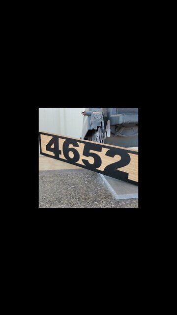 Double Sided Metal Address Sign on Choice of Oak or Redwood