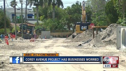 St. Pete Beach business owners worry road construction will hurt business