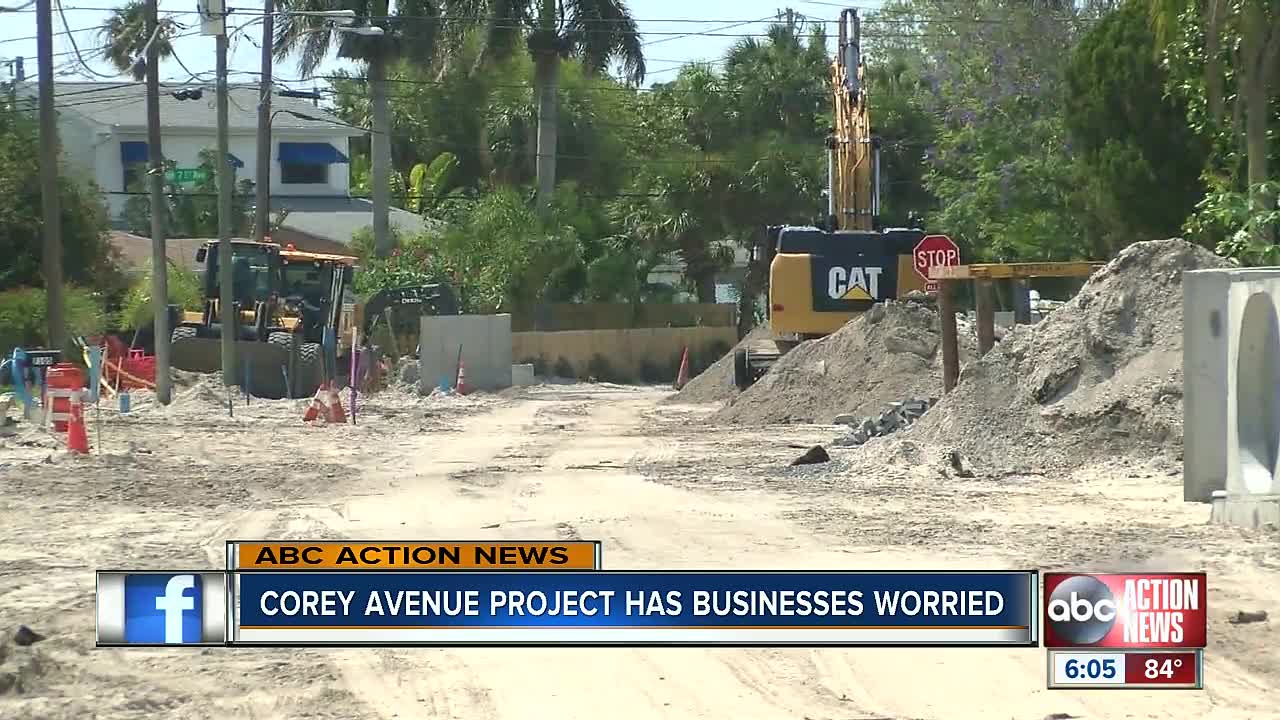 St. Pete Beach business owners worry road construction will hurt business